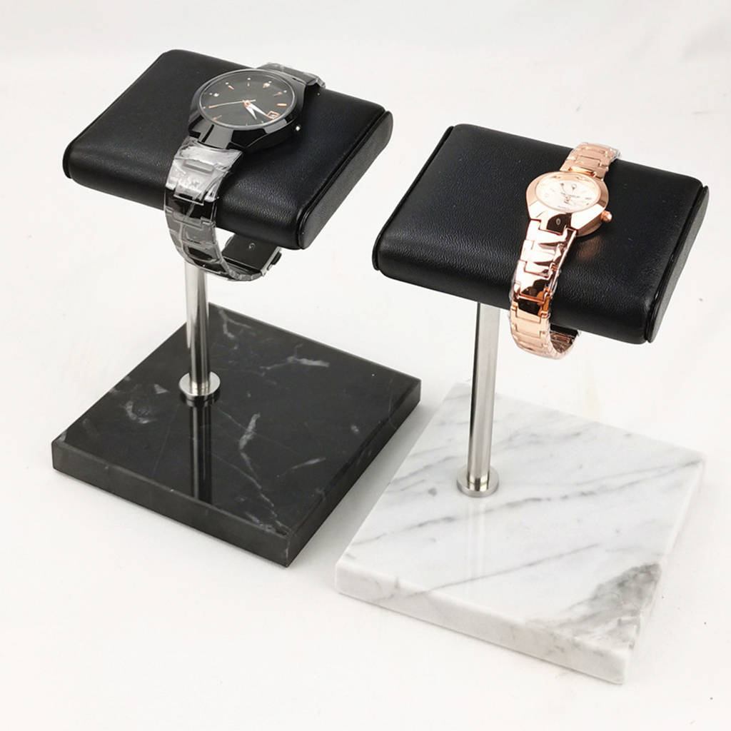 Jewelry Store For Watches - Tragbarer Uhrenständer aus PU-Leder und Marmor,