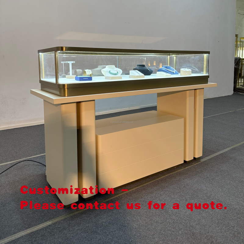 Jewelry Store For Watches - Maßgefertigter Edelstahl-Schmuck- und Uhren-Präsentationstisch, Vitrine aus