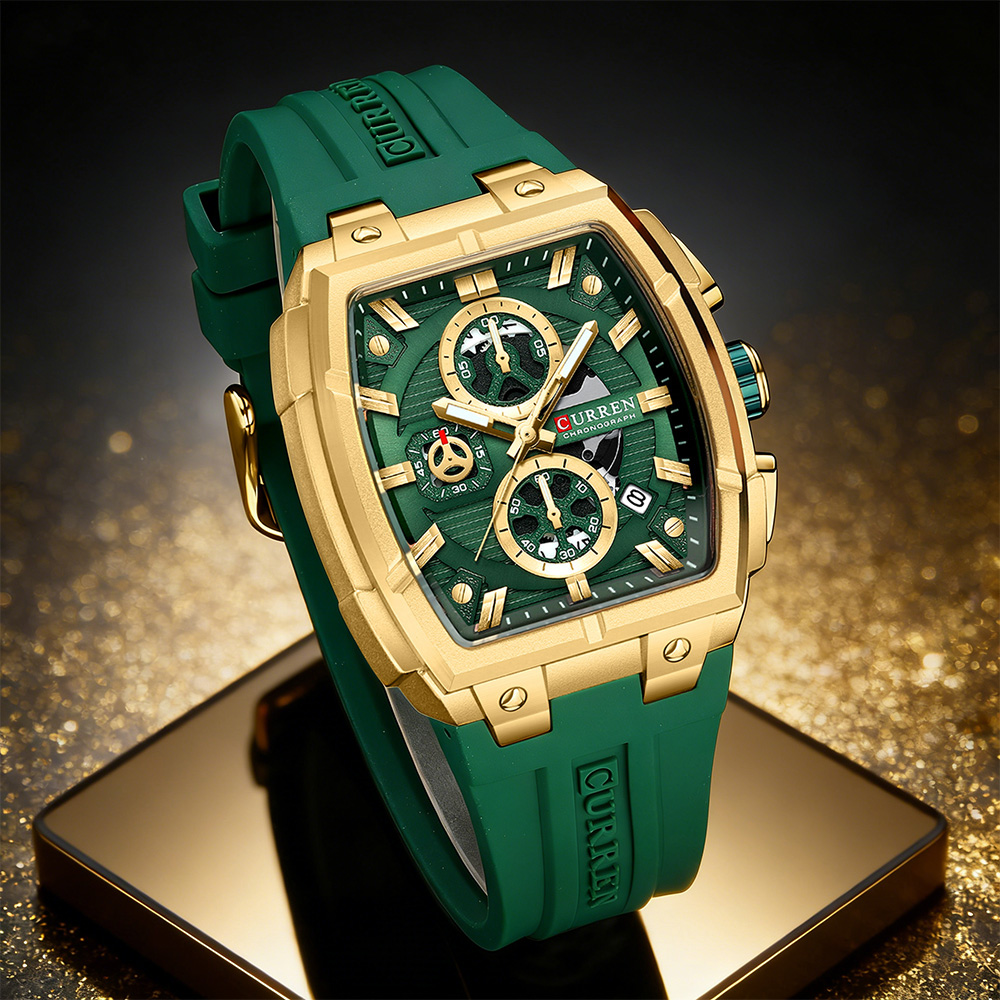 Jewelry For Watches - CURREN Luxus-Vintage-Uhr für Herren, Sport-Chronograph, Quarz-Armbanduhr