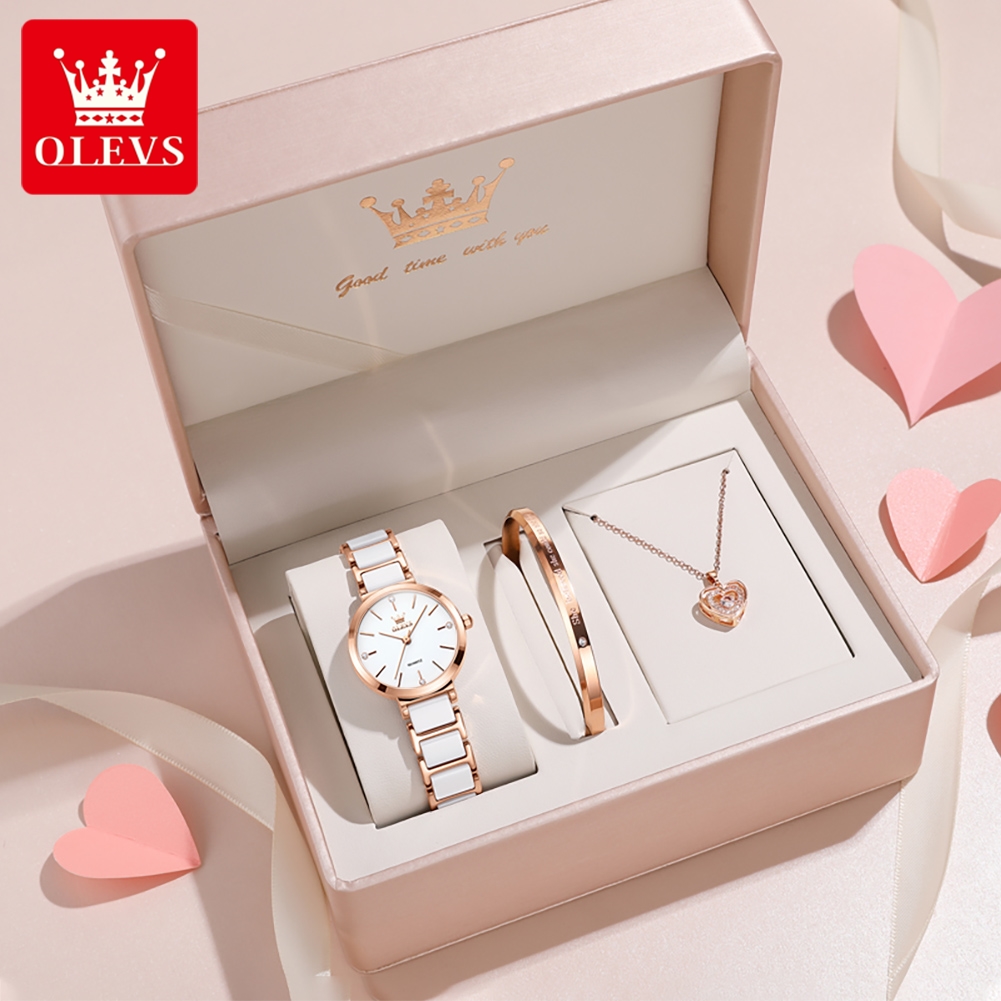 Jewelry For Watches - OLEVS Damenuhr 5877, luxuriöse, elegante Quarzuhr,