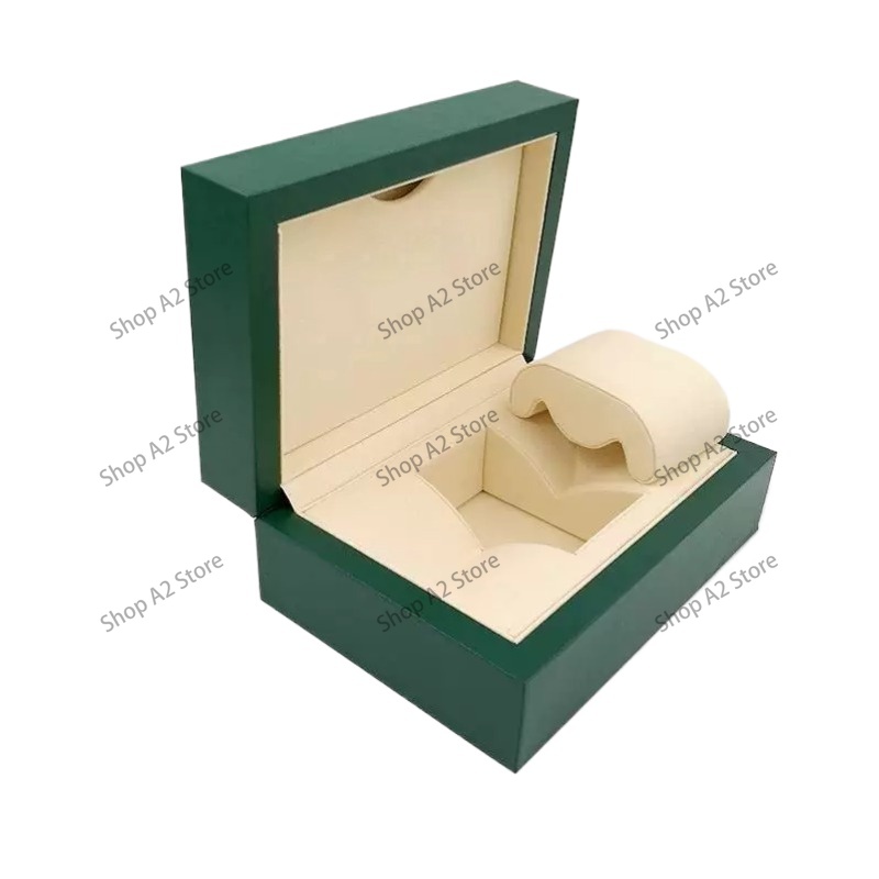 Jewelry Watches Box - Uhrenbox mit Wellenmuster-Design, Grünes Geschenkverpackungsset für