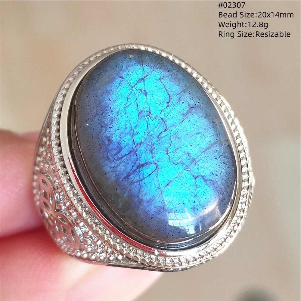 Natürlicher bunter Labradorit, – Turquoise Stone Ring Bewertung und Preis