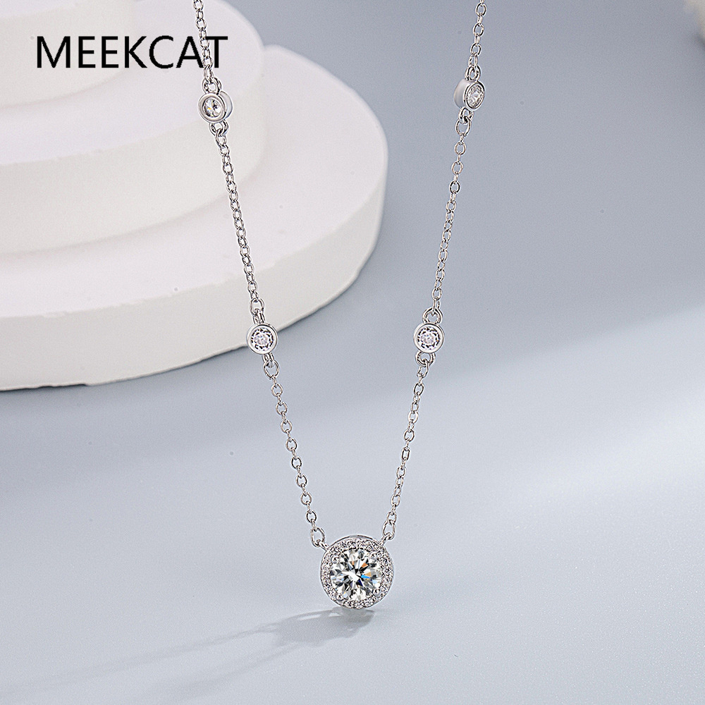 1/2/3 Karat Moissanit-Halskett – Crystal Choker Necklace Bewertung und Preis