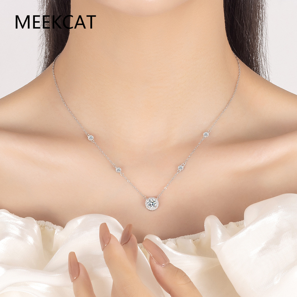1/2/3 Karat Moissanit-Halskett – Crystal Choker Necklace Bewertung und Preis
