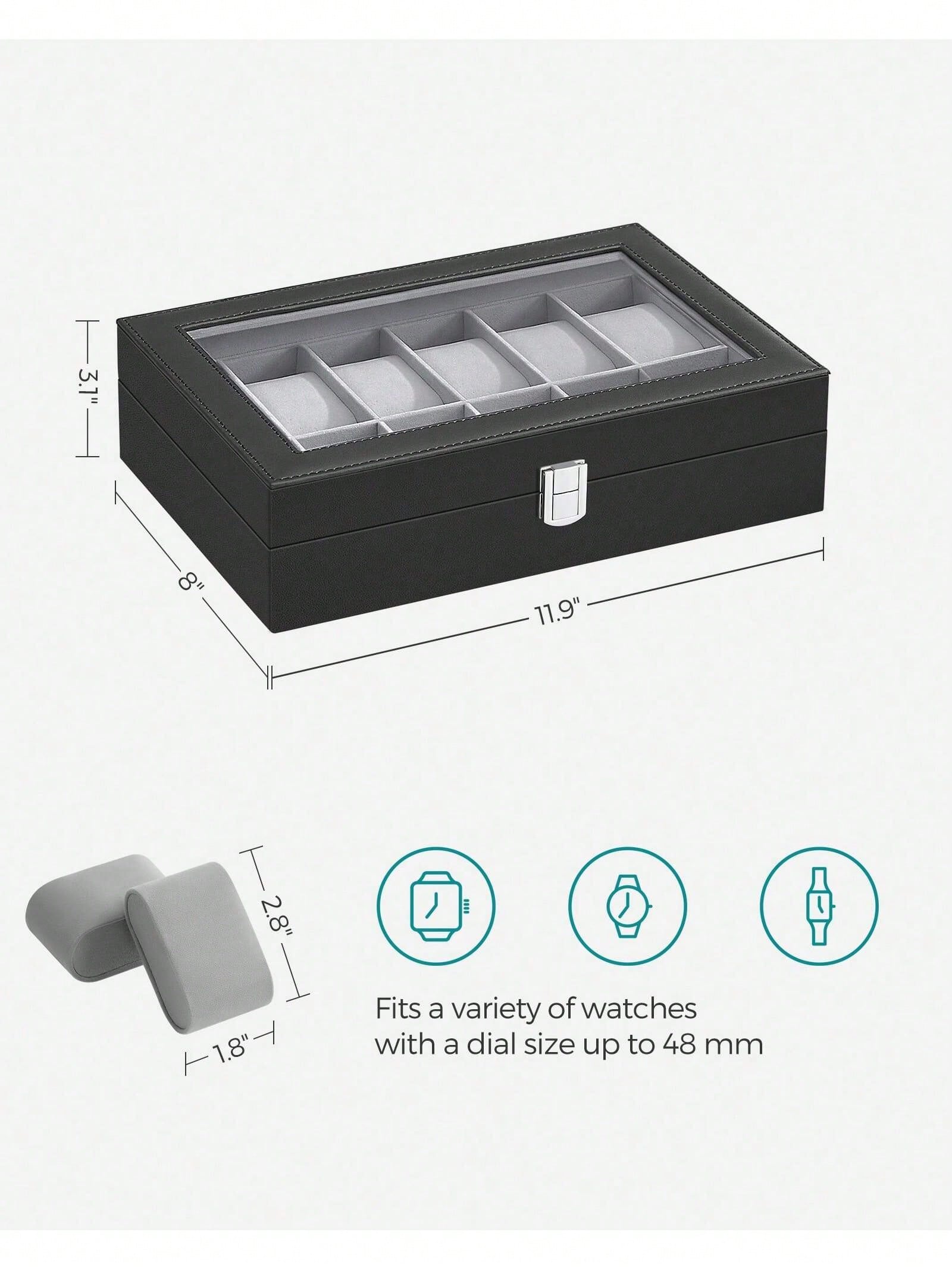 Abschließbare Uhrenbox mit 12  – Jewelry Watches Box Bewertung und Preis