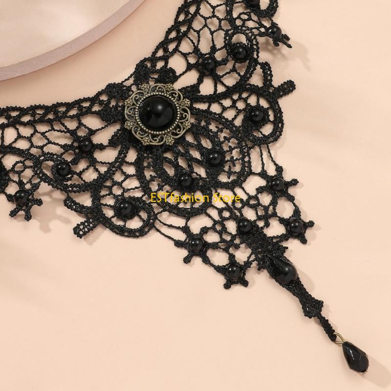 Y5GC Spitzen-Choker-Halskette, – Crystal Choker Necklace Bewertung und Preis