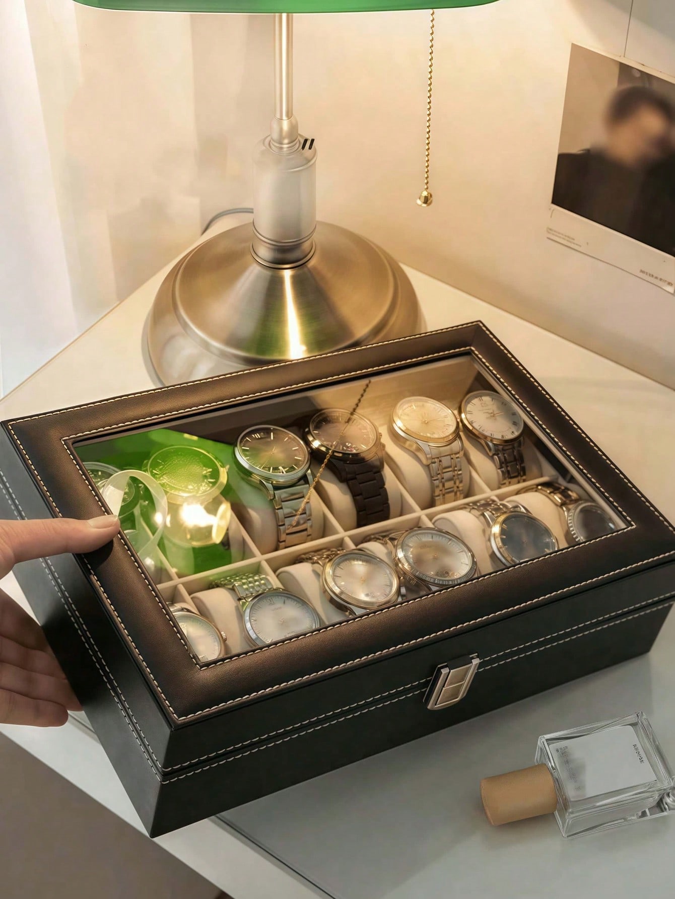 Leder-Uhrenbox mit Schloss, Gr – Jewelry Watches Box Bewertung und Preis