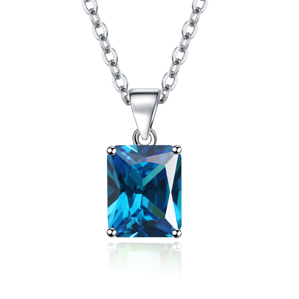 Smaragdschliff Blauer Topas Kü – Crystal Choker Necklace Bewertung und Preis