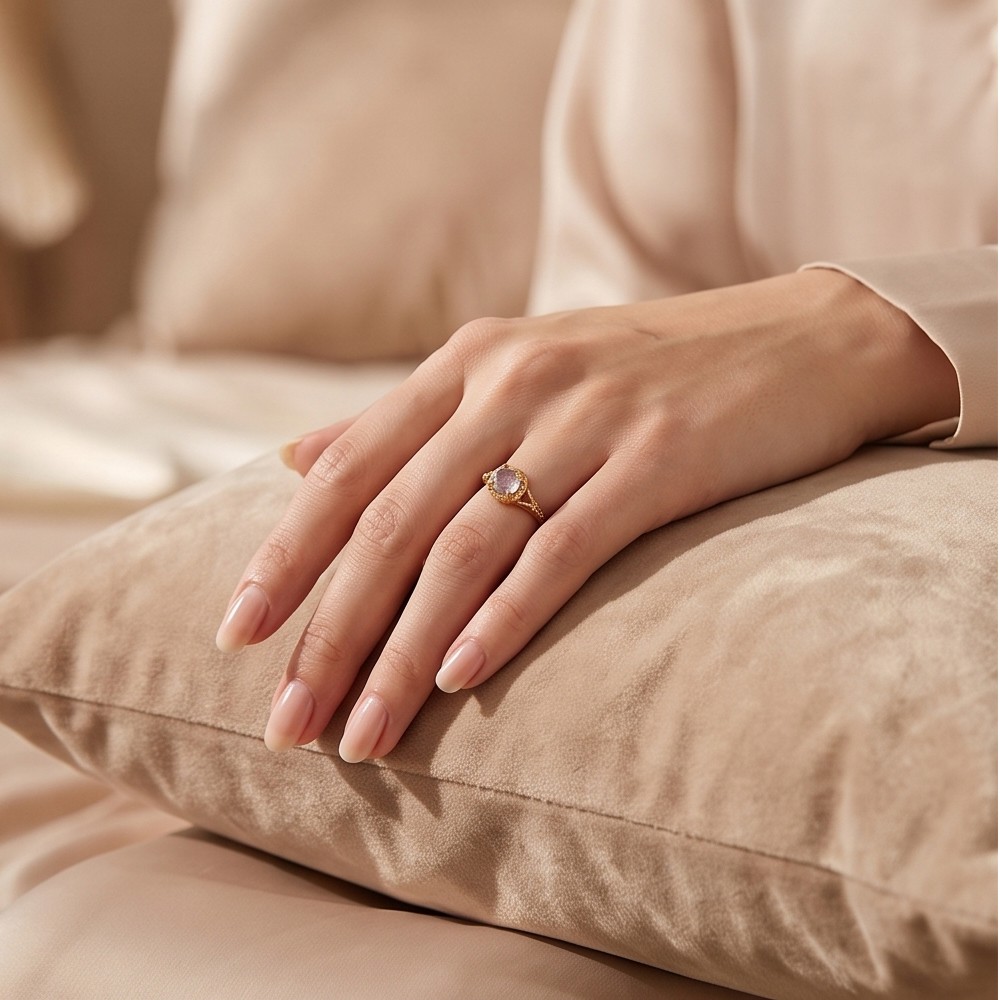 LAMOON Ring aus natürlichem Ed – Turquoise Stone Ring Bewertung und Preis