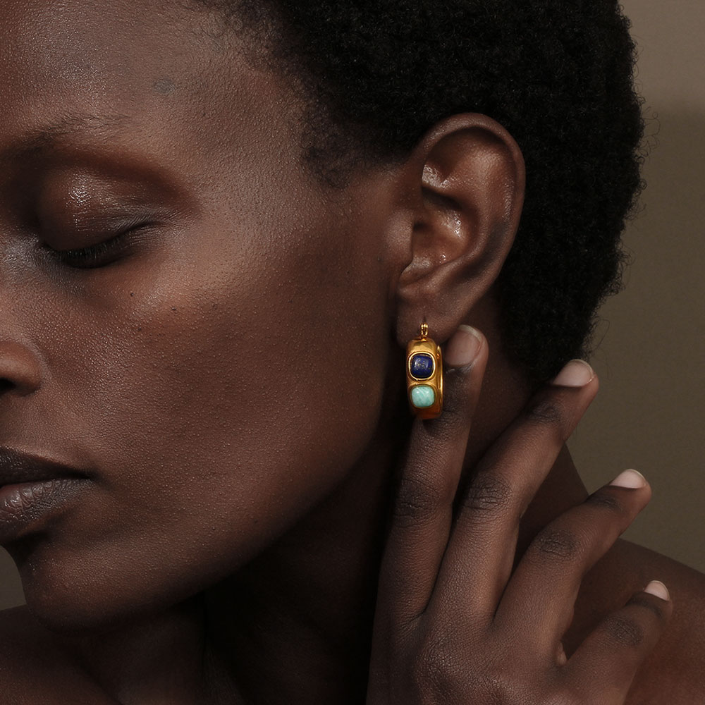E.B.belle Creolen aus rundem L – Turquoise Stone Ring Bewertung und Preis
