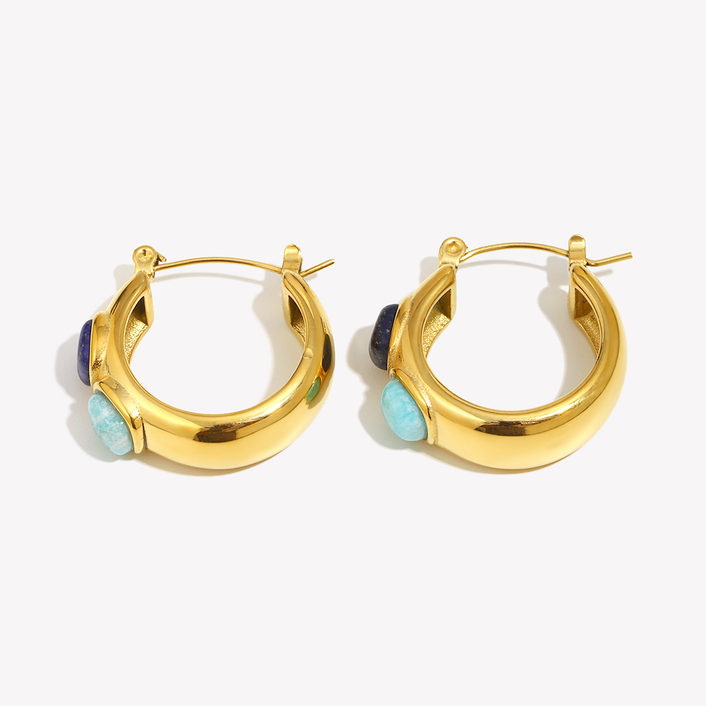 E.B.belle Creolen aus rundem L – Turquoise Stone Ring Bewertung und Preis