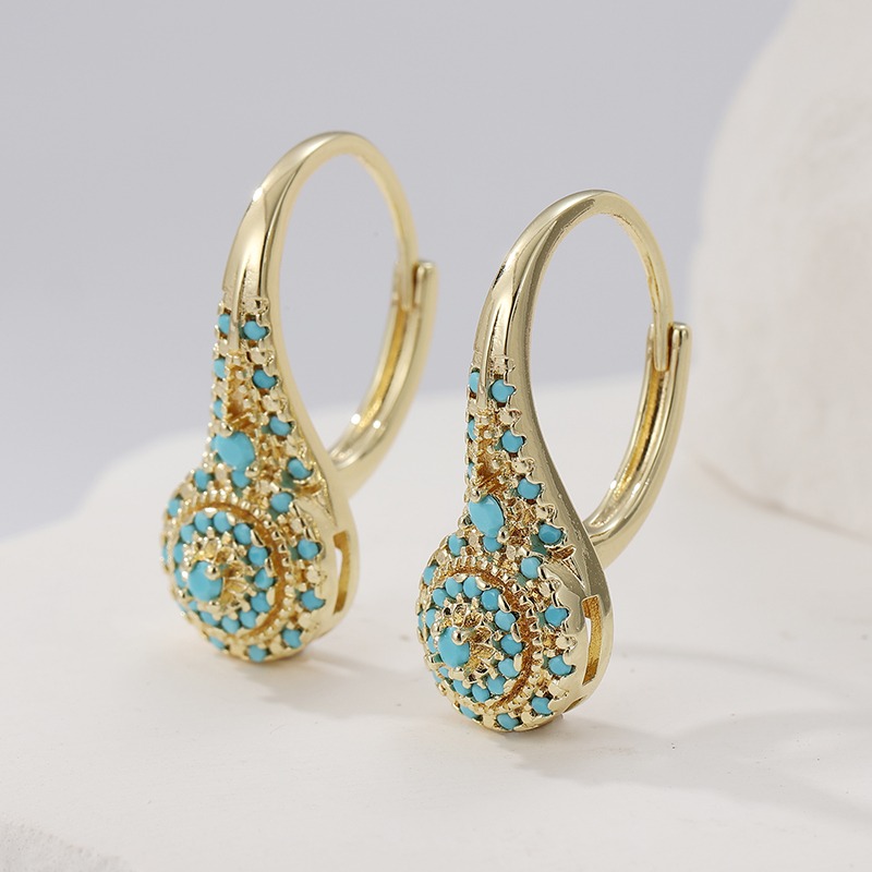 Elegante, modische, synthetisc – Turquoise Stone Ring Bewertung und Preis