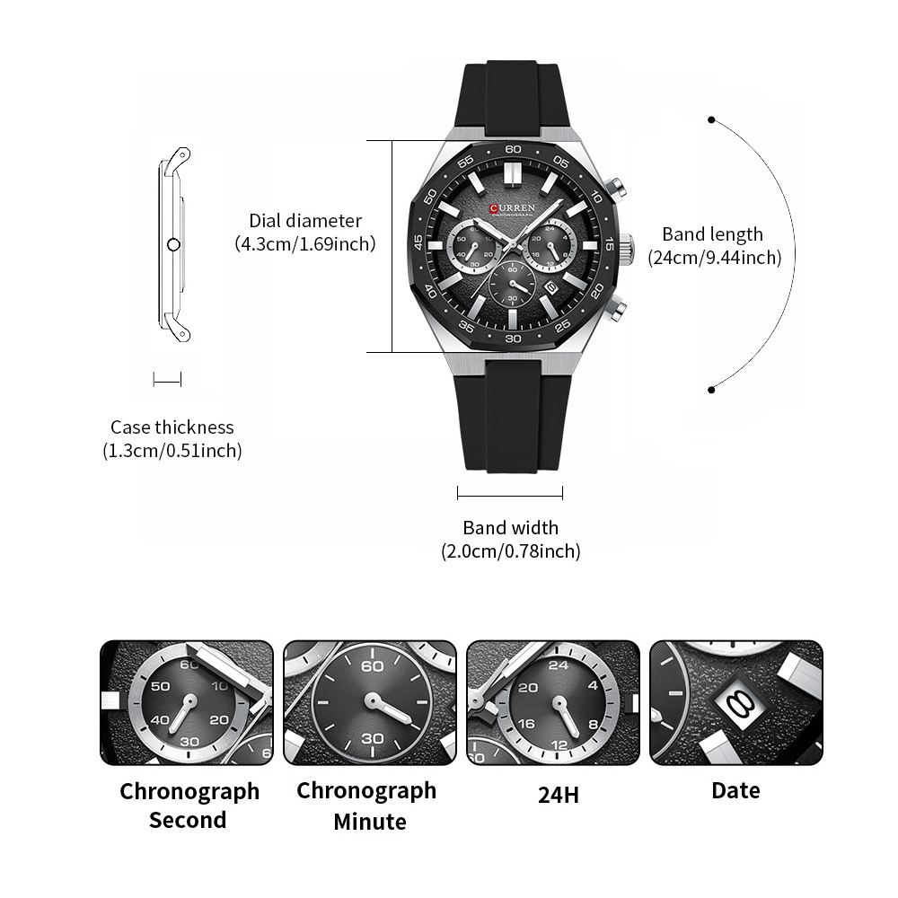 CURREN Modische Casual Herren  – Jewelry For Watches Bewertung und Preis